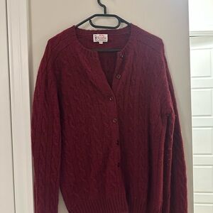 Women's Burgundy Cardigan